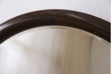 中古　松本民芸家具　丸型一面鏡のドレッサー(鏡台、ミラー)(定価約34万円)