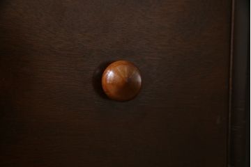 中古　松本民芸家具　丸型一面鏡のドレッサー(鏡台、ミラー)(定価約34万円)
