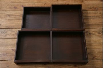 ビンテージ　民芸家具　上品さと存在感を放つ唐木材の飾り棚(茶棚、収納棚、戸棚)