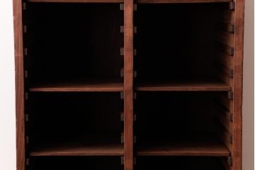 レトロ家具　昭和レトロ　簡素な作りと古い木の質感が味のある収納棚(オープン棚)