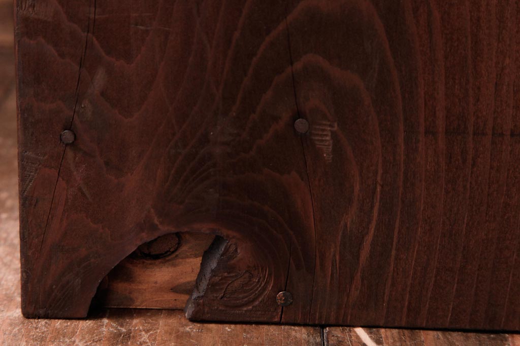 レトロ家具　昭和レトロ　簡素な作りと古い木の質感が味のある収納棚(オープン棚)