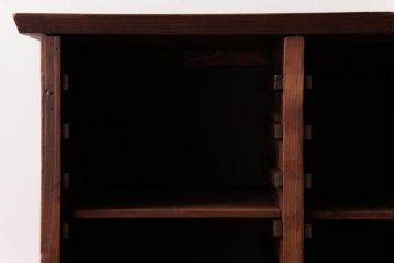 レトロ家具　昭和レトロ　簡素な作りと古い木の質感が味のある収納棚(オープン棚)