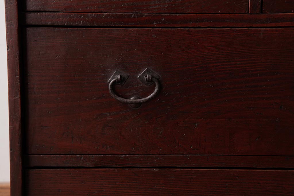 アンティーク家具　和製アンティーク　漆塗り　風合いが趣き深い小箪笥(小引き出し、小物入れ)