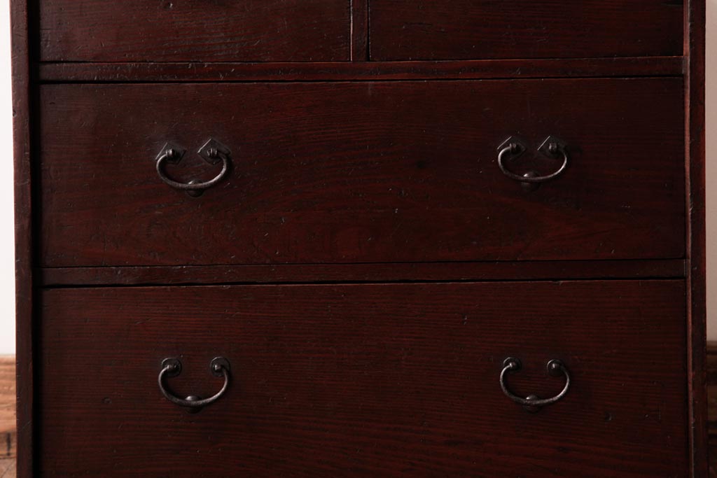 アンティーク家具　和製アンティーク　漆塗り　風合いが趣き深い小箪笥(小引き出し、小物入れ)