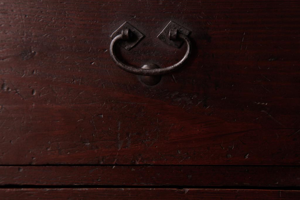 アンティーク家具　和製アンティーク　漆塗り　風合いが趣き深い小箪笥(小引き出し、小物入れ)