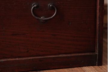 アンティーク家具　和製アンティーク　漆塗り　風合いが趣き深い小箪笥(小引き出し、小物入れ)