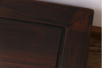 アンティーク家具　和製アンティーク　紫檀(シタン)材　漆塗り　モダンな雰囲気が魅力的な座卓(ローテーブル、センターテーブル)