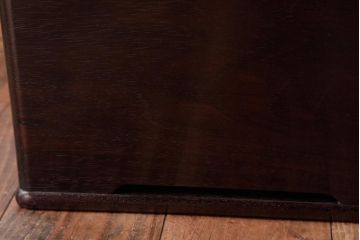 アンティーク雑貨　和製アンティーク　指物　紫檀材　なめらかな漆塗りの高級箱火鉢(手あぶり)(2)