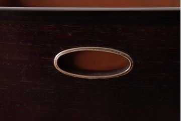 アンティーク雑貨　和製アンティーク　指物　紫檀材　なめらかな漆塗りの高級箱火鉢(手あぶり)(2)
