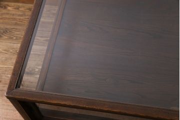 アンティーク家具　和製アンティーク　激レア!　時計店で使われていたシックなガラスケース(ショーケース、ディスプレイケース)(1)