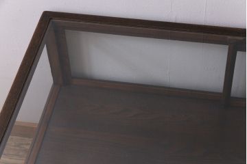 アンティーク家具　和製アンティーク　激レア!　時計店で使われていたシックなガラスケース(ショーケース、ディスプレイケース)(1)