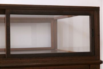 アンティーク家具　和製アンティーク　激レア!　時計店で使われていたシックなガラスケース(ショーケース、ディスプレイケース)(1)