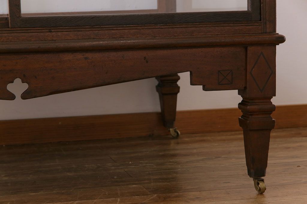 アンティーク家具　和製アンティーク　激レア!　時計店で使われていたシックなガラスケース(ショーケース、ディスプレイケース)(1)