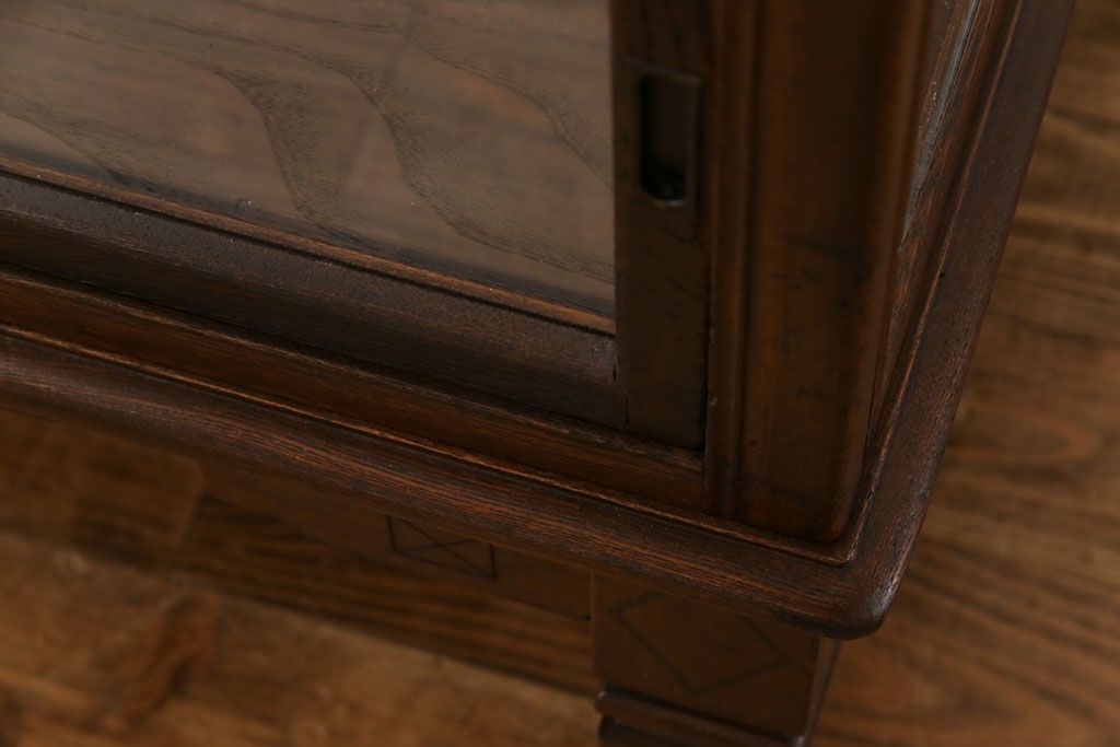 アンティーク家具　和製アンティーク　激レア!　時計店で使われていたシックなガラスケース(ショーケース、ディスプレイケース)(1)