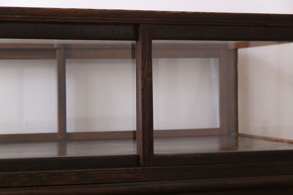 アンティーク家具　和製アンティーク　激レア!　時計店で使われていたシックなガラスケース(ショーケース、ディスプレイケース)(1)