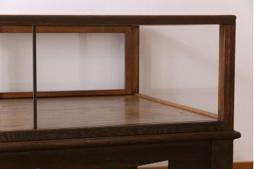 アンティーク家具　和製アンティーク　激レア!　時計店で使われていたシックなガラスケース(ショーケース、ディスプレイケース)(2)