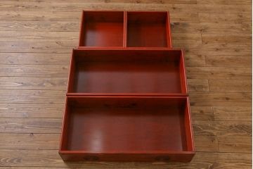 ビンテージ　高級唐木家具　花鳥図　美しい象嵌があしらわれたビューローブックケース(ライティングビューロー、本箱、飾り棚、ワークデスク、ヴィンテージ、在宅用、在宅ワーク)(定価約65万円)