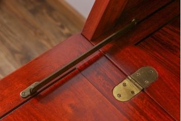 ビンテージ　高級唐木家具　花鳥図　美しい象嵌があしらわれたビューローブックケース(ライティングビューロー、本箱、飾り棚、ワークデスク、ヴィンテージ、在宅用、在宅ワーク)(定価約65万円)