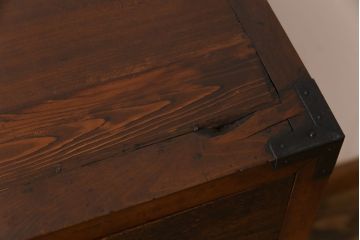 アンティーク家具　大正昭和初期　カバ材　上品な和の趣あふれる帳場箪笥(収納棚)