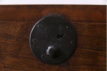 アンティーク家具　大正昭和初期　カバ材　上品な和の趣あふれる帳場箪笥(収納棚)