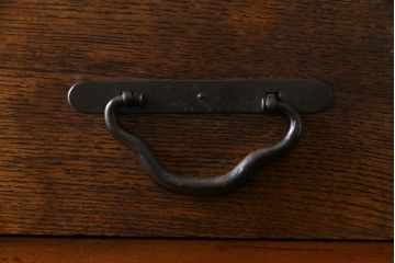 アンティーク家具　大正昭和初期　カバ材　上品な和の趣あふれる帳場箪笥(収納棚)