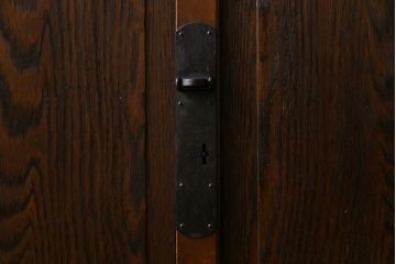 アンティーク家具　大正昭和初期　カバ材　上品な和の趣あふれる帳場箪笥(収納棚)