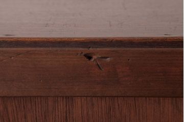 レトロ家具　昭和レトロ　タモ・ブナ材　鉄脚付き　ワークスペースにおすすめな温もり溢れる縦型小引き出し(サイドチェスト)