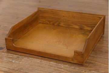 ビンテージ家具　イギリスヴィンテージ　Dudley Co.Lt　オーク材　メンズライクな佇まいのシャツケース(ガラスケース、ショーケース)