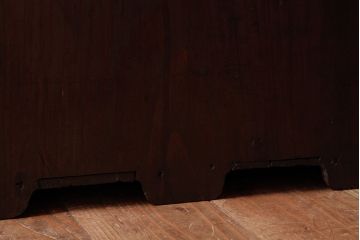 アンティーク家具　和製アンティーク　天板リメイク　モダンシックな雰囲気漂う収納棚(カウンターテーブル、食器棚、本箱)