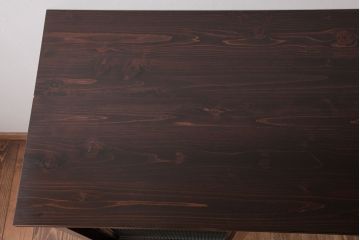 アンティーク家具　和製アンティーク　天板リメイク　モダンシックな雰囲気漂う収納棚(カウンターテーブル、食器棚、本箱)