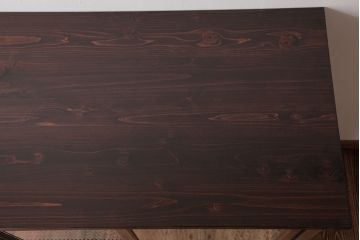 アンティーク家具　和製アンティーク　天板リメイク　モダンシックな雰囲気漂う収納棚(カウンターテーブル、食器棚、本箱)