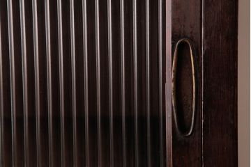 アンティーク家具　和製アンティーク　天板リメイク　モダンシックな雰囲気漂う収納棚(カウンターテーブル、食器棚、本箱)