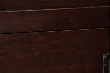 アンティーク家具　和製アンティーク　天板リメイク　モダンシックな雰囲気漂う収納棚(カウンターテーブル、食器棚、本箱)