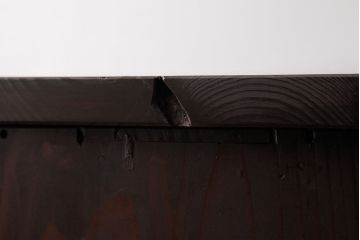 アンティーク家具　和製アンティーク　天板リメイク　モダンシックな雰囲気漂う収納棚(カウンターテーブル、食器棚、本箱)