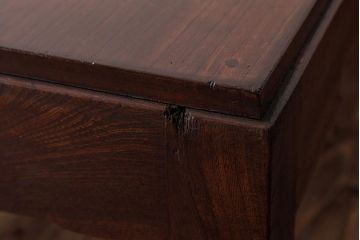 アンティーク家具　和製アンティーク　総ケヤキ材　天板一枚板　小粋なデザインが趣あふれる座卓(ローテーブル)