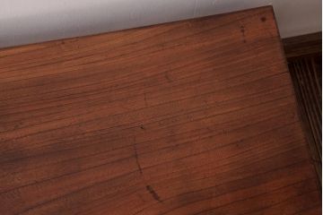 アンティーク家具　和製アンティーク　総ケヤキ材　天板一枚板　小粋なデザインが趣あふれる座卓(ローテーブル)