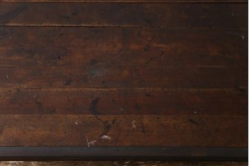 ヴィンテージ家具　ビンテージ　ジャンクさが魅力的なアイアンフレームの作業台(鉄脚テーブル)(3)