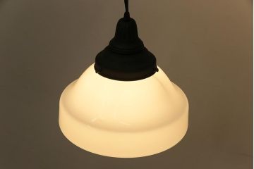 和製アンティーク　昭和レトロのおしゃれなガラスシェード照明(天井照明、吊り下げ照明)(1)