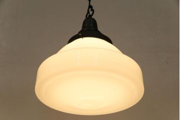 和製アンティーク　昭和レトロのおしゃれなガラスシェード照明(天井照明、吊り下げ照明)(1)