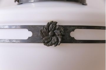 激レア!　和製アンティーク　細かなデザインの銅巻き照明(電笠、天井照明、吊り下げ照明)