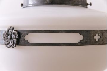 激レア!　和製アンティーク　細かなデザインの銅巻き照明(電笠、天井照明、吊り下げ照明)