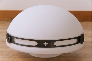 激レア!　和製アンティーク　細かなデザインの銅巻き照明(電笠、天井照明、吊り下げ照明)