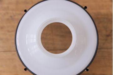 昭和レトロ　和モダンで味わい深い乳白ガラスシェード(電笠、天井照明)