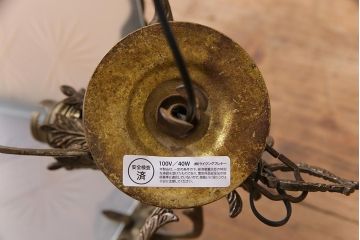 フランスアンティーク　ランタン型　凝った意匠が目を引くゴシック風ペンダントランプ(ライト、天井照明)