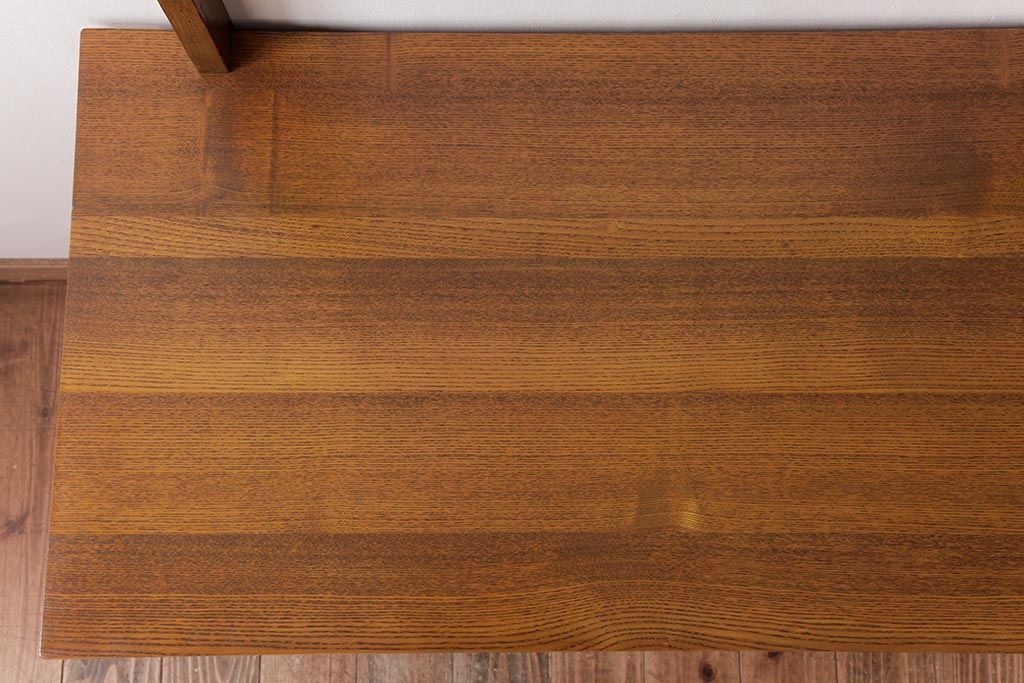 レトロ家具　昭和レトロ　さりげない個性が光るフック付きテーブル(ワークデスク、在宅ワーク、在宅用、作業台)