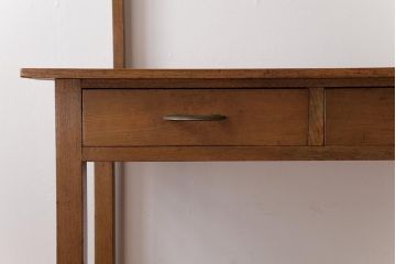 レトロ家具　昭和レトロ　さりげない個性が光るフック付きテーブル(ワークデスク、在宅ワーク、在宅用、作業台)