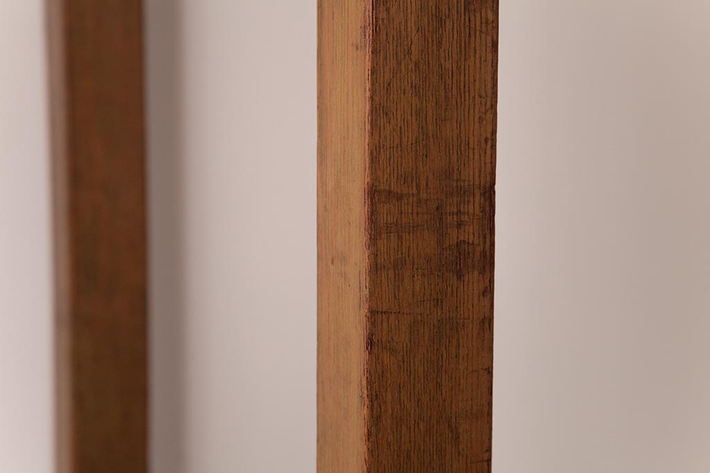 レトロ家具　昭和レトロ　さりげない個性が光るフック付きテーブル(ワークデスク、在宅ワーク、在宅用、作業台)