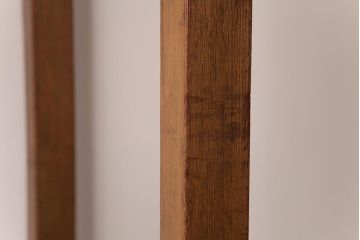 レトロ家具　昭和レトロ　さりげない個性が光るフック付きテーブル(ワークデスク、在宅ワーク、在宅用、作業台)