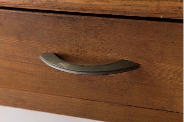 レトロ家具　昭和レトロ　さりげない個性が光るフック付きテーブル(ワークデスク、在宅ワーク、在宅用、作業台)
