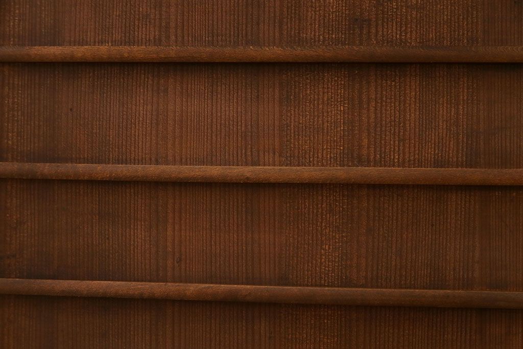 アンティーク家具　上手物　カバ材・柿材・ヒノキ材　格調高い佇まいが魅力の収納棚(戸棚、食器棚)